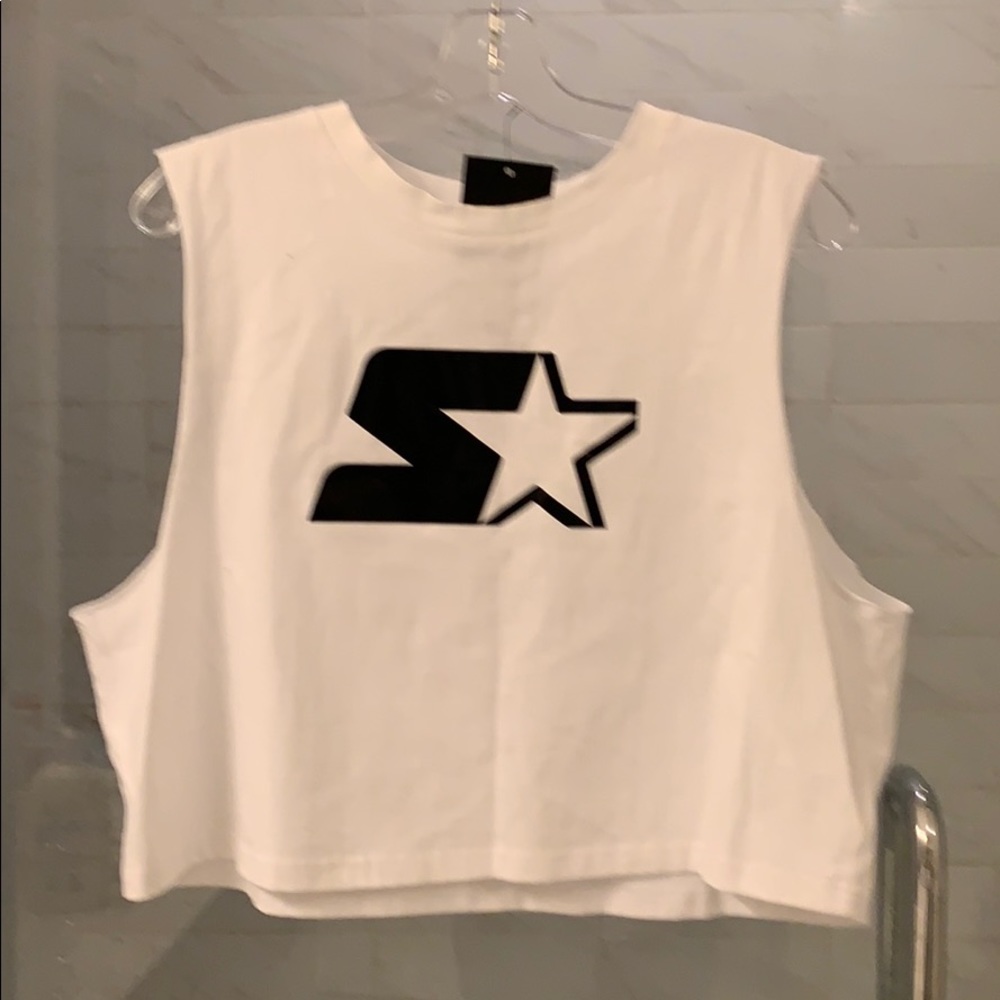 NWT black label Starter cropped top